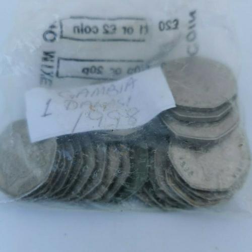 Gambia 1 Dalasi One 1998 Circulated Condition VAT Receipt Given