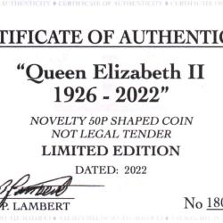 RARE ORIGINAL IN LOVIN MEMORY QUEEN ELIZABETH II 1926 - 2022 COA-500 (TGBCH)