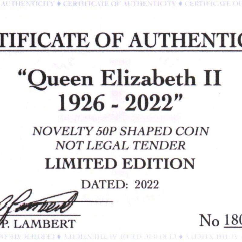 RARE ORIGINAL IN LOVIN MEMORY QUEEN ELIZABETH II 1926 - 2022 COA-500 (TGBCH)