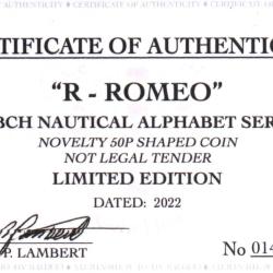 RARE ORIGINAL R-ROMEO NAUTICAL ALPHABET SERIES WITH COA OF 100