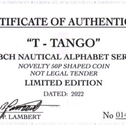 RARE ORIGINAL T-TANGO NAUTICAL ALPHABET SERIES WITH COA OF 100