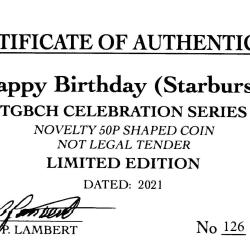 RARE ORIGINAL HAPPY BIRTHDAY STARBURST 2021 WITH COA OF 1000