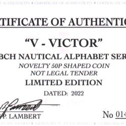 RARE ORIGINAL V-VICTOR NAUTICAL ALPHABET SERIES WITH COA OF 100