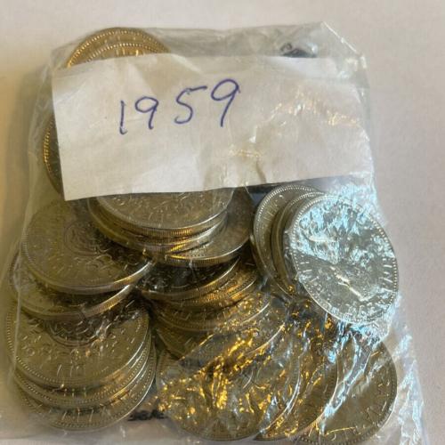 1959 Two Shillings AKA One Florin Queen Elizabeth 2nd VAT Receipt Given Two Bob