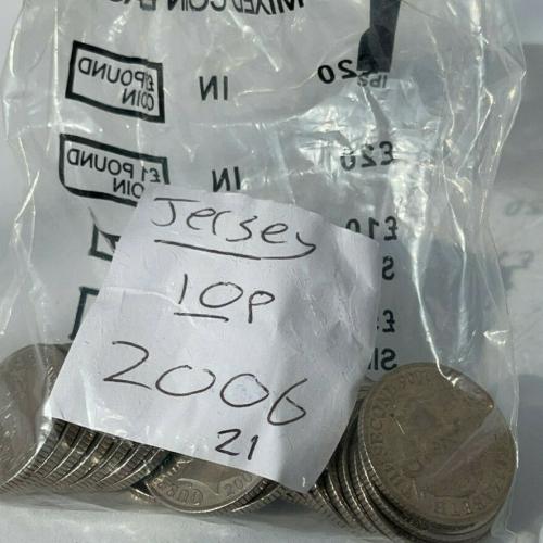 Jersey 2006 10p Ten Pence Channel Islands Circulated VAT Receipt Given