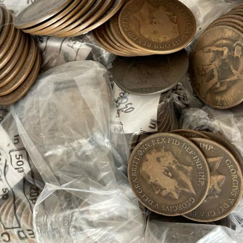 1919 King George 5th Penny 1d VAT Receipt Given