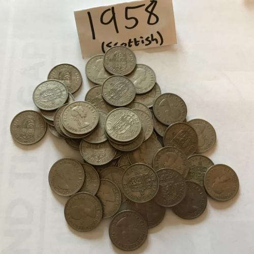 Scotland One Shilling 1958 Circulated Vat Receipt Given Pre Decimal Scottish