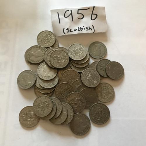 Scotland One Shilling 1956 Circulated Vat Receipt Given Pre Decimal Scottish