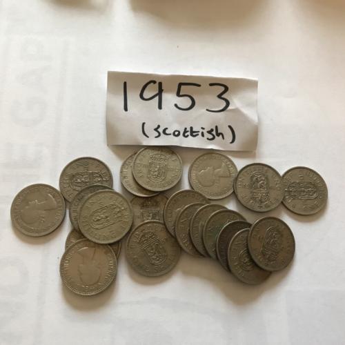 Scotland One Shilling 1953 Circulated Vat Receipt Given Pre Decimal Scottish