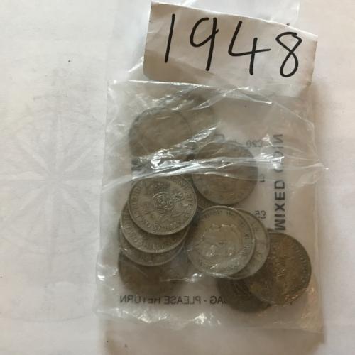 Two Shillings 1948 (AKA One Florin) King George 6th High Mintage VAT Receipt