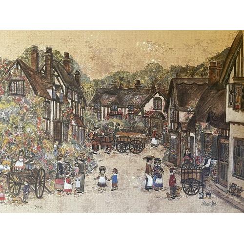 Vintage Print Hampshire Street Scene D Elson 1970's 1980 VGC Delta Prints Ltd