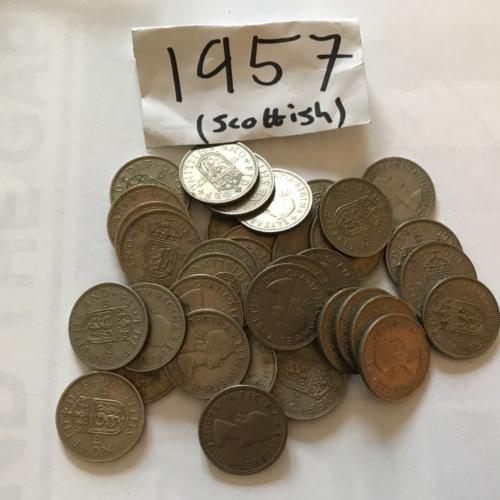 Scotland One Shilling 1957 Circulated Vat Receipt Given Pre Decimal Scottish