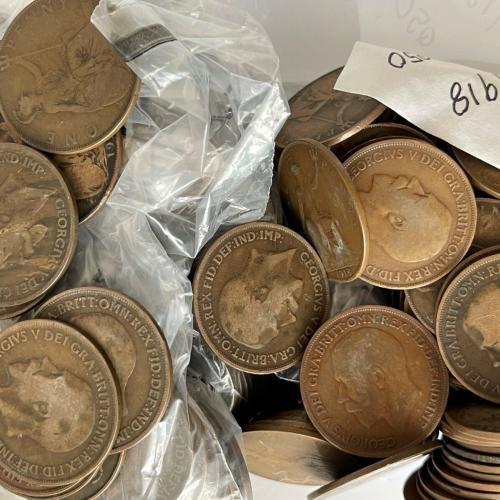 1918 King George 5th Penny 1d VAT Receipt Given