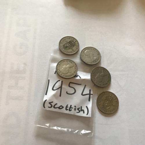 Scotland One Shilling 1954 Circulated Vat Receipt Given Pre Decimal Scottish