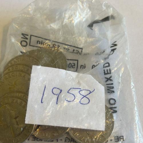 1958 Two Shillings AKA One Florin Queen Elizabeth 2nd VAT Receipt Given Two Bob
