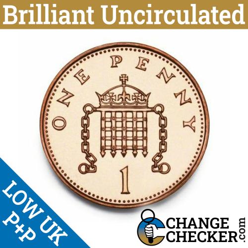 1983 Penny 1p Uncirculated From A Proof Year Set QE 2nd VAT Receipt Given