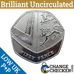 2022 Shield Reverse 50p BUNC Fifty Pence Coin Brilliant Uncirculated Royal Mint