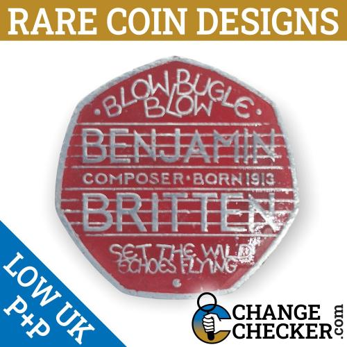2013 Benjamin Britten 50p Coin Multi Colour Coloured Unique Rare Enamel Limited