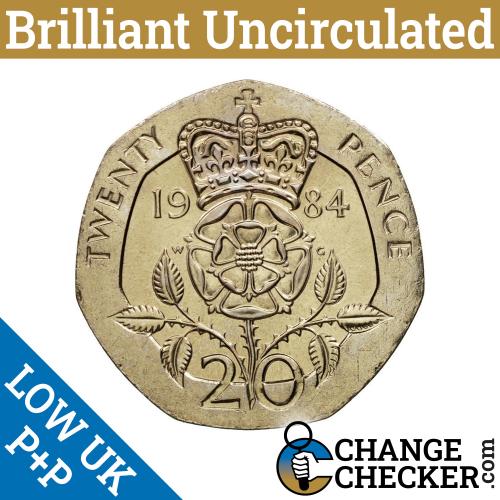 20p 1984 Uncirculated QE 2nd Twenty Pence From A Proof / Year Set