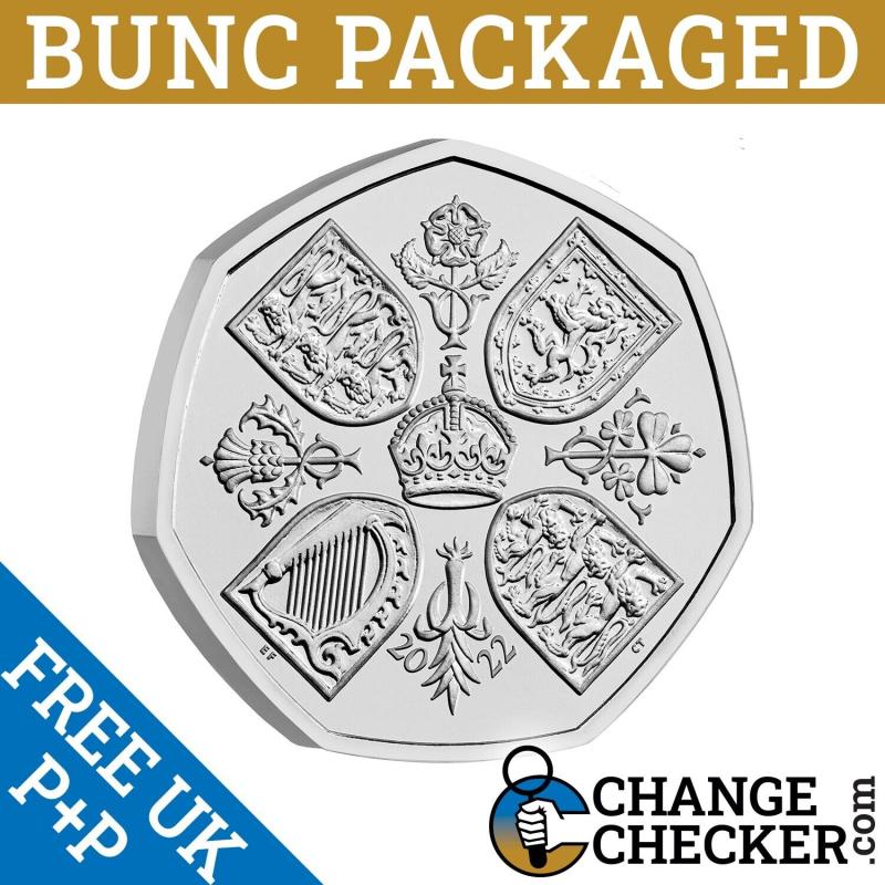 BUNC King Charles III Queen Elizabeth II 2022 50p Fifty Pence Coin IN STOCK