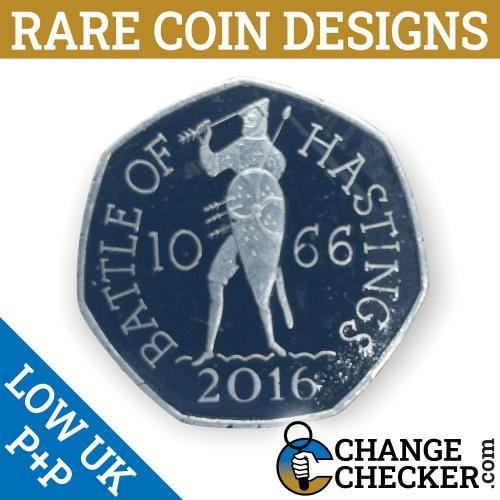 2016 Battle of Hastings 50p Coin Multi Colour Coloured Unique Rare Enamel Limite