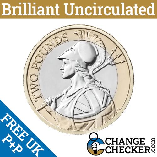 2016 Britannia BUNC £2 Two Pounds BRILLIANT UNCIRCULATED Shield Trident Capsule