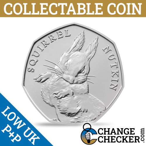 2016 Squirrel Nutkin Beatrix Potter 50p Fifty Pence Circulated VGC Coins