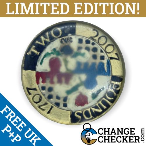 2007 Act of Union £2 Two Pounds Coin Multi Colour Coloured Unique Rare Enamelled