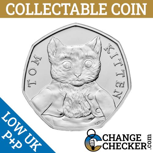 2017 Tom Kitten Beatrix Potter 50p Fifty Pence Coin Circulated Condition