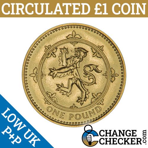 1994 Scottish Lion Rampant £1 One Pound Coin Circulated Conditio Queen Elizabeth