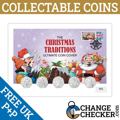 The ULTIMATE Christmas Traditions 50p Cover - 495 MAX! Guernsey Limited Edition