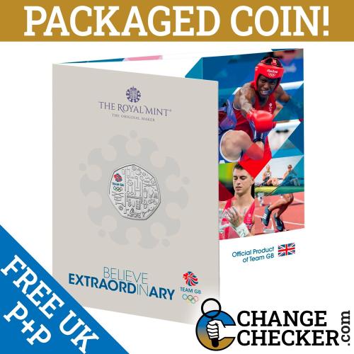 Team GB 2021 UK 50p BUNC Colour Coin LIMITED EDITION Royal Mint Olympics Package