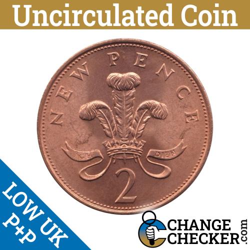 1986 2p Two Pence Coins Prince Of Wales Feathers Very Good Condition Wholesale