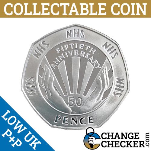 NHS 50th Anniversary Fifty Pence 50p Coin 1998 National Health Service Circulate