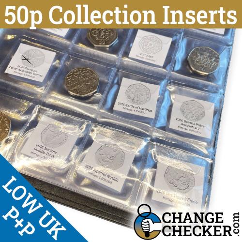 50p Coin Insert x70 Olympic Potter paddington Jubilee Kew Gardens Brexit Vote