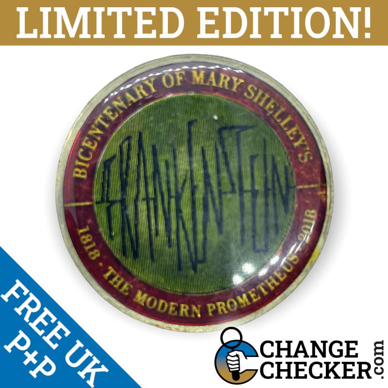 2018 Frankenstein Mary Shelley £2 Two Pounds Coin Coloured Unique Rare Enamelled