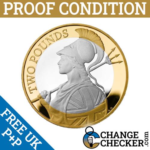 2020 Britannia PROOF £2 Two Pounds Proof BUNC From Set Shield Trident Capsule