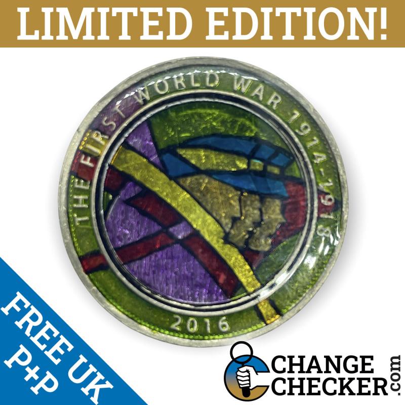 2016 First World War Army Pals £2 Two Pounds Coin Coloured Unique Rare Enamelled