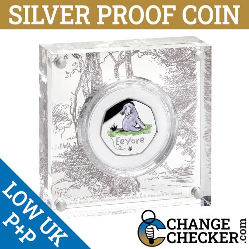 Eeyore 2022 Silver Proof 50p Winnie The Pooh & Friends Queen Elizabeth 2nd 6000
