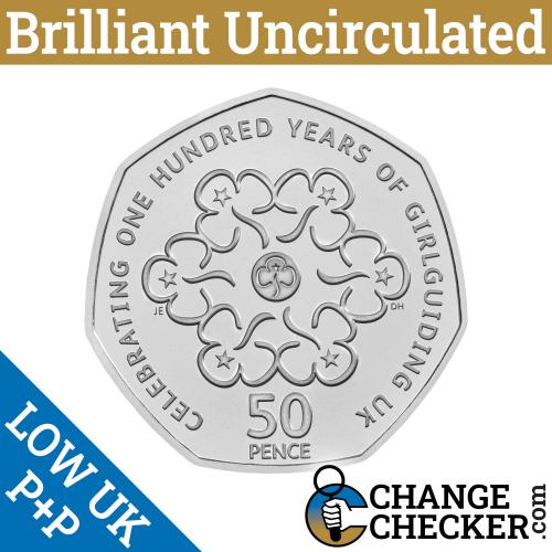 2019 Girl Guides Brilliant Uncirculated 50p Carded Royal Mint  International P+P