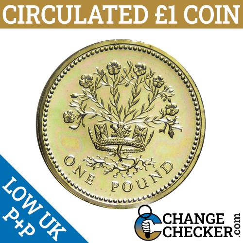 1986 Northern Ireland Flax £1 Pound Coin Circulated Condition Queen Elizabeth NI