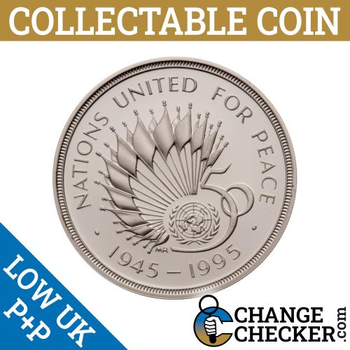 United Nations For Peace 1945-1995 Two Pounds £2 Circulated No Writing Edge