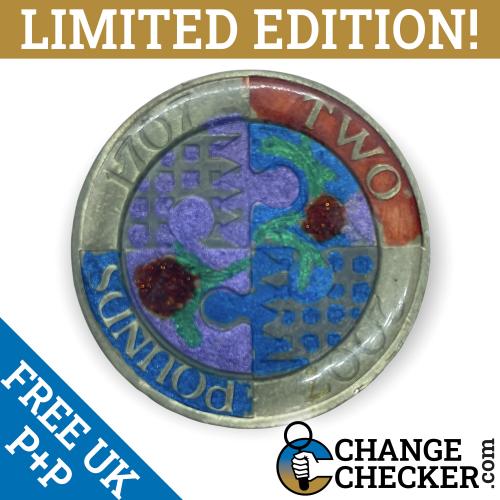 2007 Act of Union £2 Two Pounds Coin Multi Colour Coloured Unique Rare Enamelled