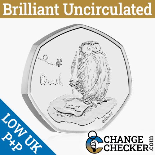 Naked Owl BU 50p 2021 Coin Brilliant Uncirculated - In Stock Now For Christmas