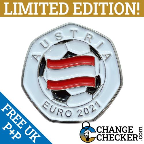 Football Euro 2021 Austria Rare 50p Shaped Coins Ltd Edition of 100 In Stock Now