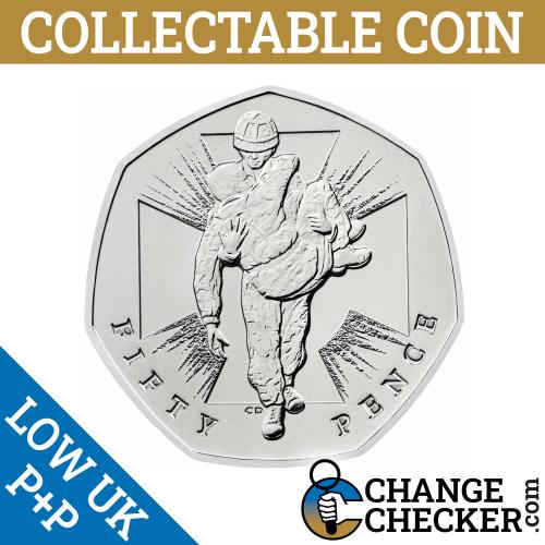 2006 V.C Heroic Acts Soldier Wounded Comrade 50p Fifty Pence Victoria Cross Circ