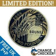 2006 Brunel Station £2 Two Pounds Coin Multi Coloured Unique Rare Enamelled