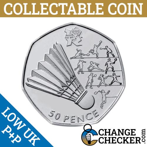 2011 Badminton 50p 2012 Olympic Rare Coins Circulated Condition Olympics