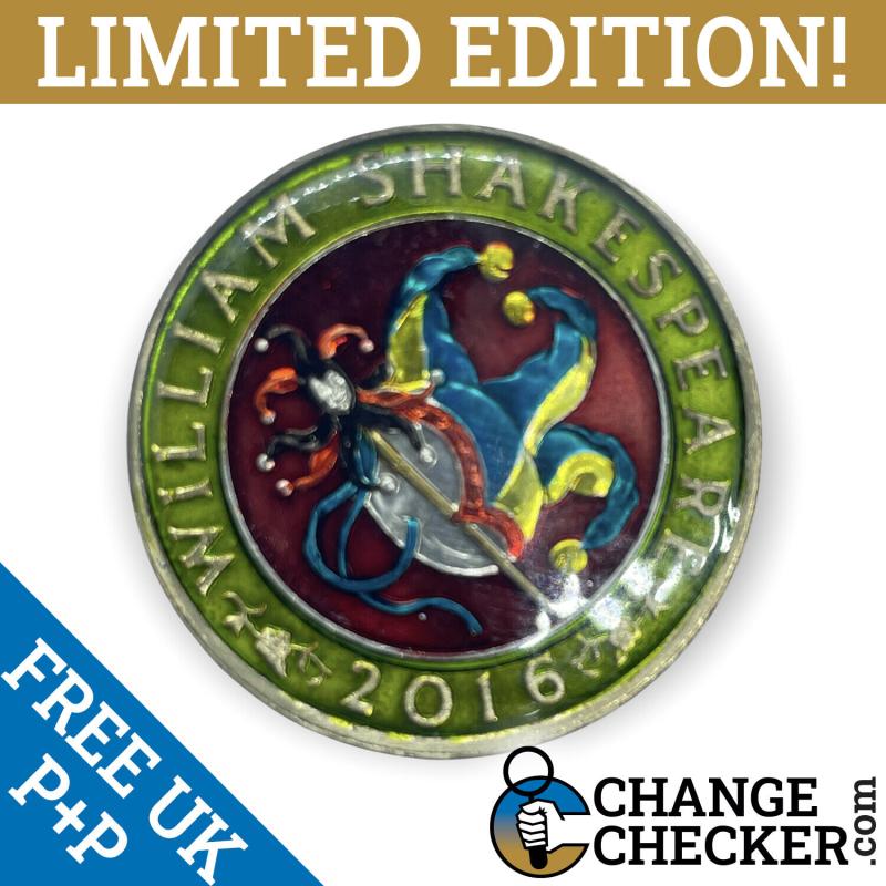 2016 Shakespeare Comedies £2 Two Pounds Coin Coloured Unique Rare Enamelled