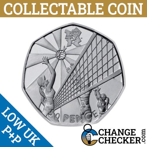 2011 Vollyball 50p 2012 Olympic Rare Coins Circulated Olympics Sword Fighting